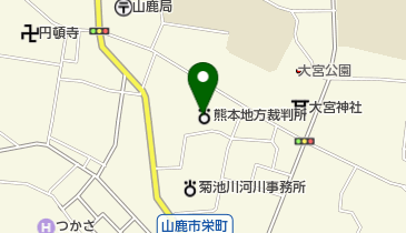 熊本家庭裁判所山鹿支部の地図画像