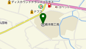 熊本県立鹿本商工高校の地図画像