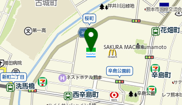 H&M桜町熊本の地図画像