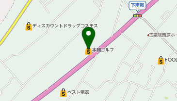 本間ゴルフ熊本店の地図画像