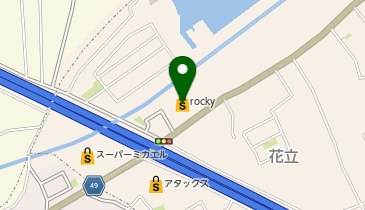 rocky新地店の地図画像