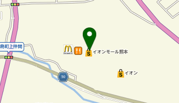 UQスポットイオンモール熊本の地図画像