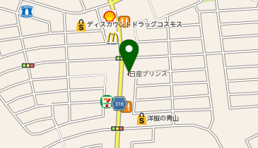 日産プリンス熊本光の森支店の地図画像