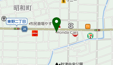 Honda Cars熊本東健軍店の地図画像