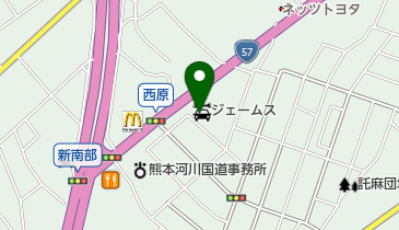 ジェームス東バイパス店の地図画像