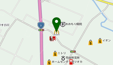 マクドナルド3号線小川町店の地図画像