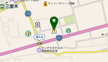 マクドナルド菊陽バイパス店の地図画像