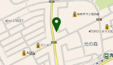 ワンカルビ光の森店の地図画像