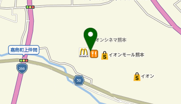 牛角焼肉食堂イオンモール熊本店の地図画像