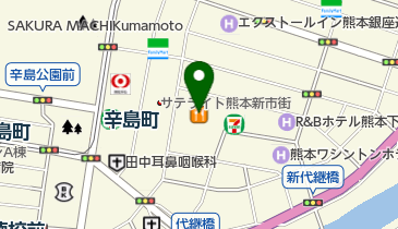 いねや熊本店の地図画像