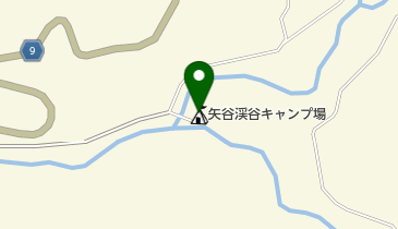 矢谷渓谷キャンプ場の地図画像