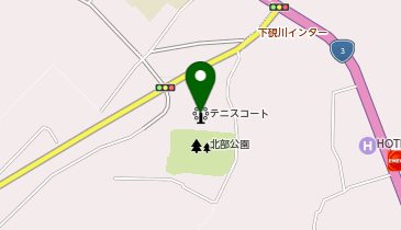 熊本市北部公園運動施設テニスコートの地図画像