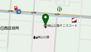 城山公園テニスコートの地図画像