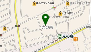 クレヨンしんちゃんオラのあそべるゆめぱ-く光の森の地図画像