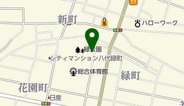 八代市民プールの地図画像