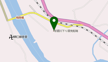 くま川下り急流コースの地図画像