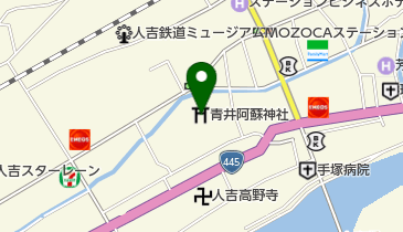 人吉おくんちまつりの地図画像