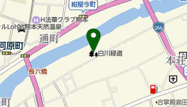 白川緑道の地図画像