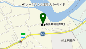 渡鹿井島山緑地の地図画像