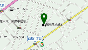 託麻団地緑地の地図画像