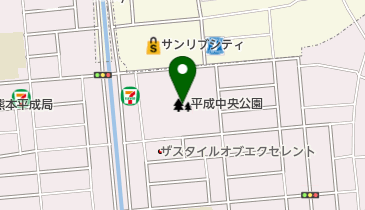 平成中央公園の地図画像