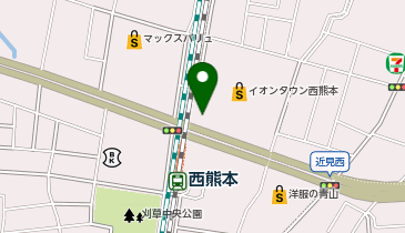 ゆず庵西熊本店の地図画像