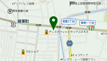 星乃珈琲店熊本健軍店の地図画像