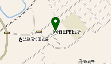 竹田市役所の地図画像