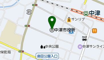 中津市役所の地図画像