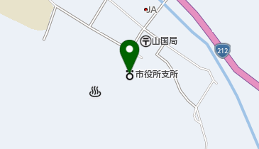 中津市山国支所の地図画像