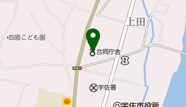 宇佐税務署の地図画像