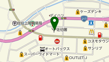 佐伯市消防署の地図画像