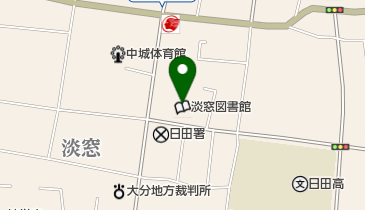 日田市立淡窓図書館の地図画像