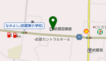 国東市武蔵図書館の地図画像