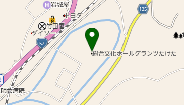 竹田市総合文化ホールグランツたけたの地図画像