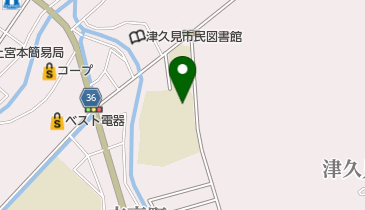 津久見市立津久見中学校の地図画像