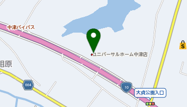 ユニバーサルホーム中津店の地図画像