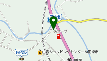Aコープやまが店の地図画像