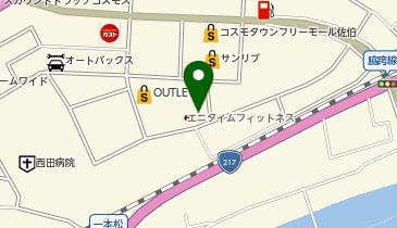ハニーズコスモタウン佐伯店の地図画像