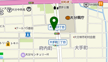ユナイテッドアローズ大分店の地図画像