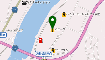 ハニーズミスターマックス宇佐店の地図画像
