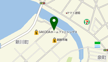 ダイソー大分新川店の地図画像