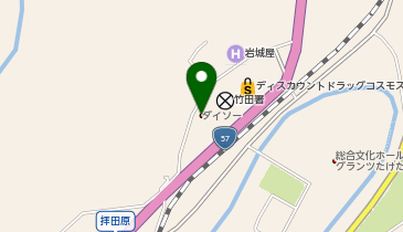 ダイソー大分竹田店の地図画像