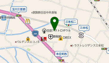 ダイソー大分日田店の地図画像
