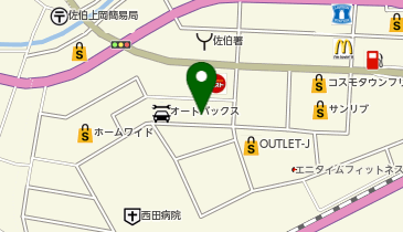 auショップコスモタウン佐伯の地図画像