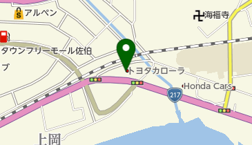 トヨタカローラ大分佐伯店の地図画像