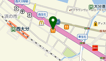 とんかつ濱かつ西大分店の地図画像