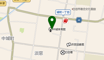 日田市中城体育館の地図画像