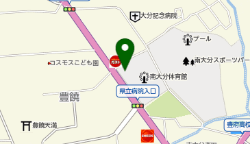 南大分スポーツパークテニスコートの地図画像