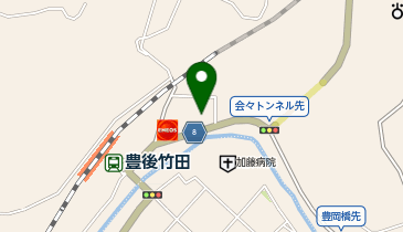 竹田温泉花水月の地図画像